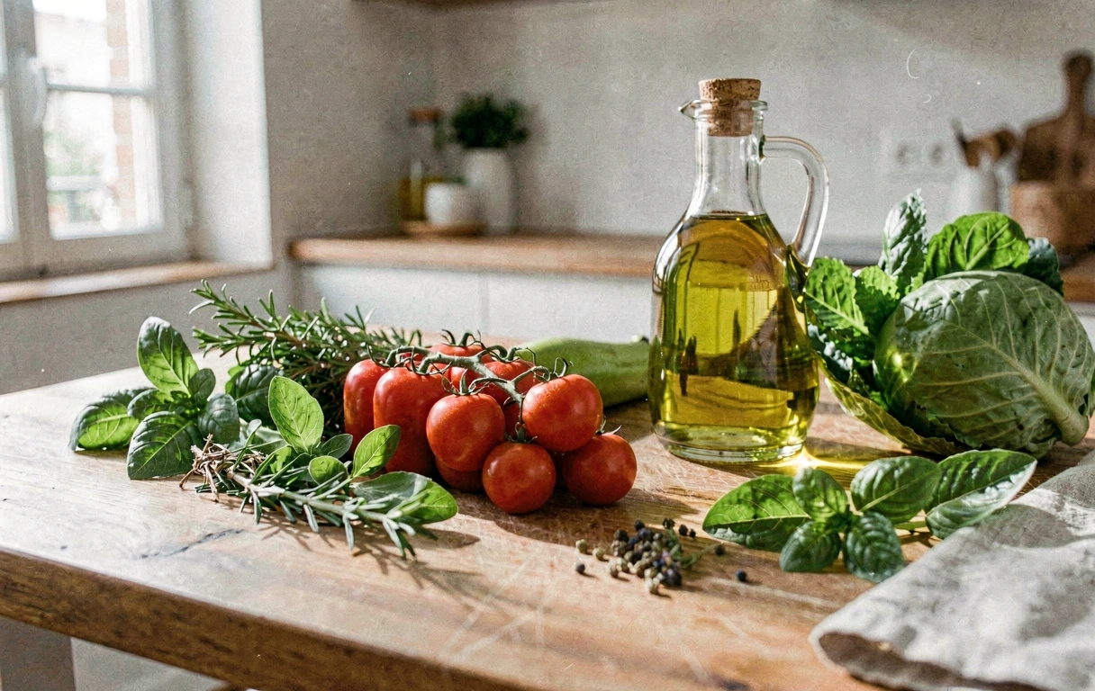 Ambiente de cocina saludable